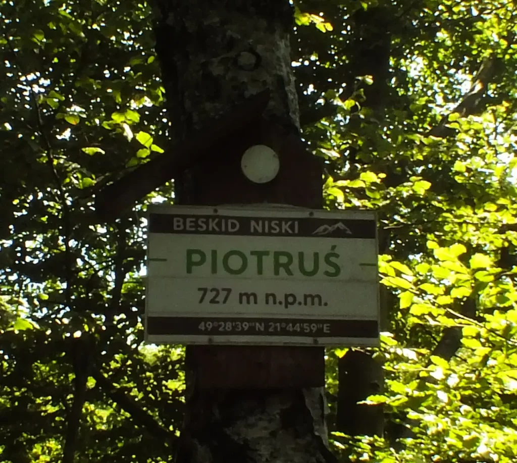 znak Piotruś beskid Dukielski