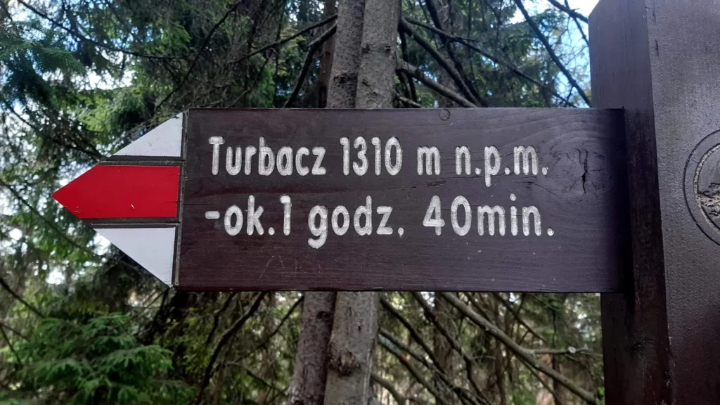 Znak na Turbacz z Obidowca