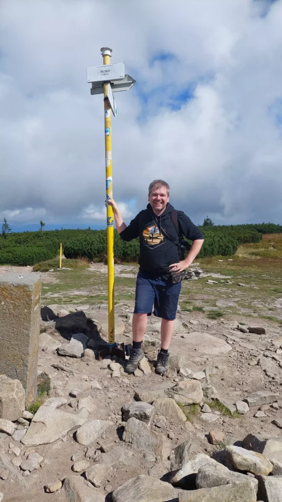 Pilsko Zdjęcie przy tabliczce