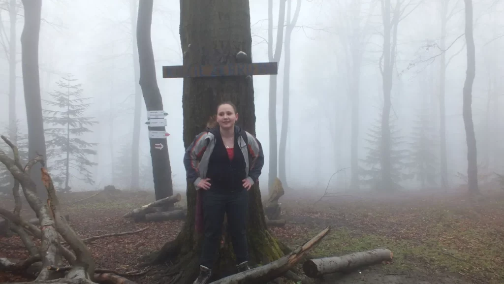 Kozie Żebro - tabliczka na szczycie